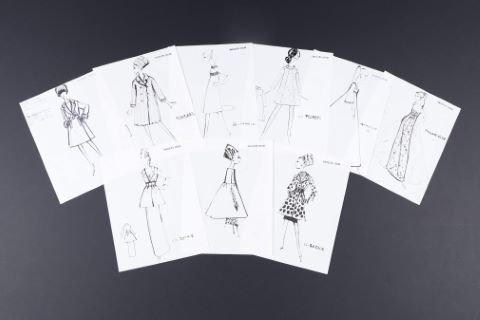 [Mode] Rare ensemble de 60 dessins - Collections “Haute couture”