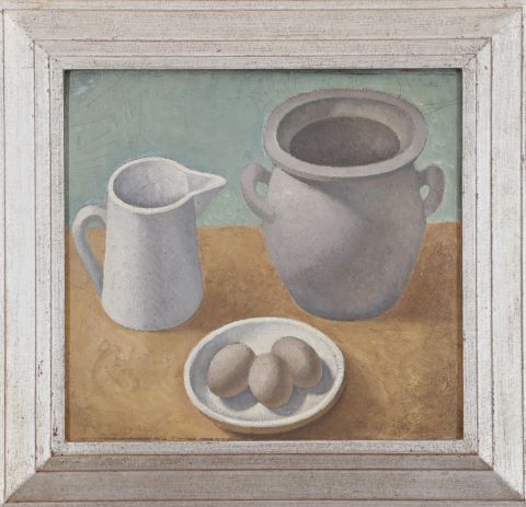 École du XXe siècle Nature morte aux œufs, pichet...