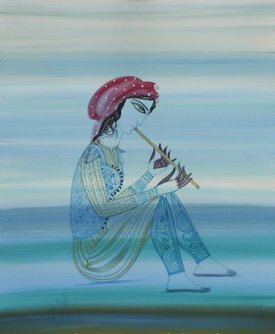 Jellal Ben Abdallah (1921-2017) Le Joueur de flûte