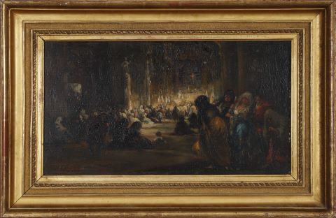 Eugenio Lucas Velasquez (1817-1870) Dans l’église