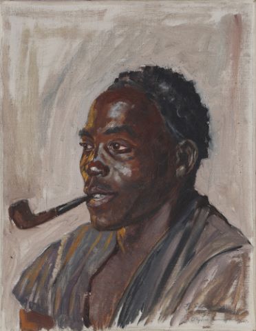 Africain à la pipe