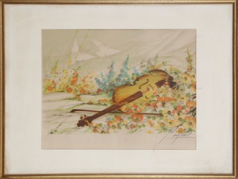 École du XXe siècle Nature morte au violon