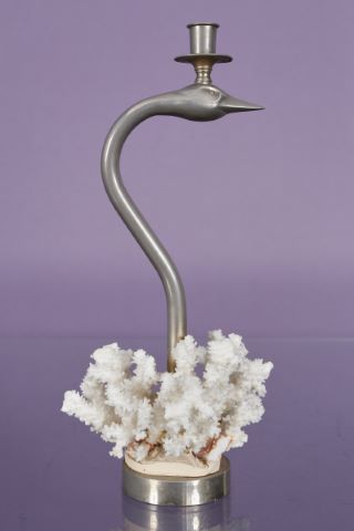 Bougeoir à tête de canard