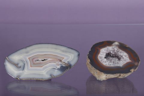 1 agate + 1 tranche d’agate
