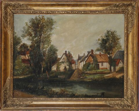 Félix-Hippolyte Lanoüe (1812-1872) Bord de rivière