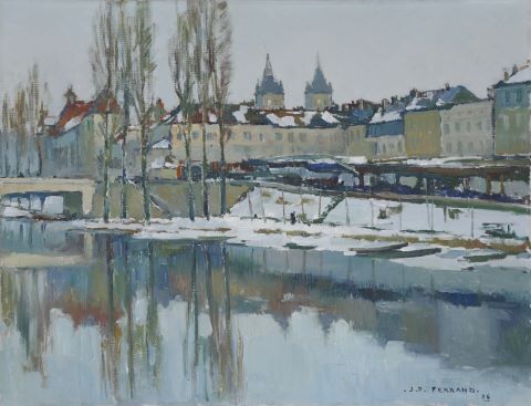 Jean-Pierre Ferrand (1902-1983) Bord de fleuve
