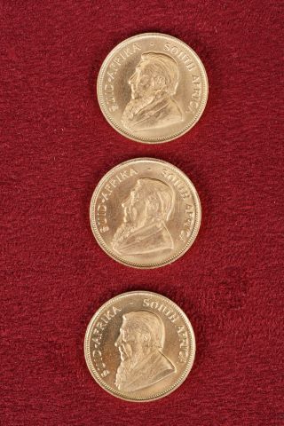 3 pièces de 1/2 Krugerrand
