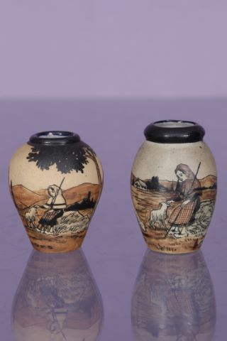 Ciboure et Étienne Vilotte (1881-1957) 2 vases...