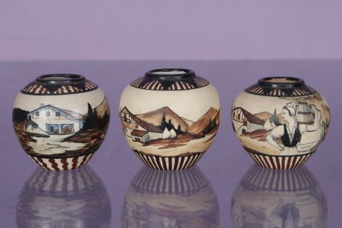 Ciboure et Étienne Vilotte (1881-1957) 3 vases...