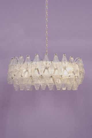 Carlo Scarpa (1906-1978) pour Venini Lustre...