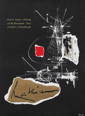 2 affiches d’exposition (Galerie Charpentier & Galerie Jacques Dubourg)