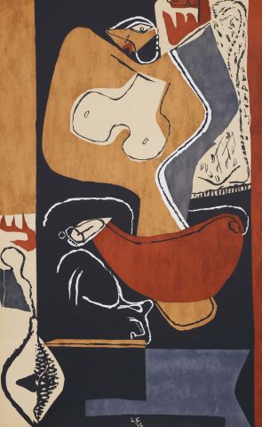 Femme à la main levée