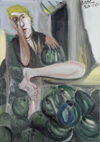 Hassan Atia (né en 1953) Modèle assis
