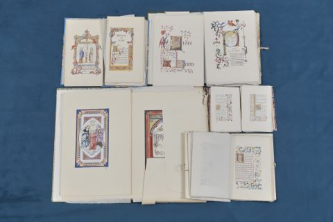 Ensemble de 6 livres enluminés + 1 missel