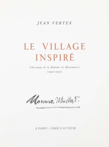 [UTRILLO (Maurice)] - Vertex (Jean).