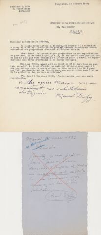 2 LAS et 1 lettre dactylographiée signée