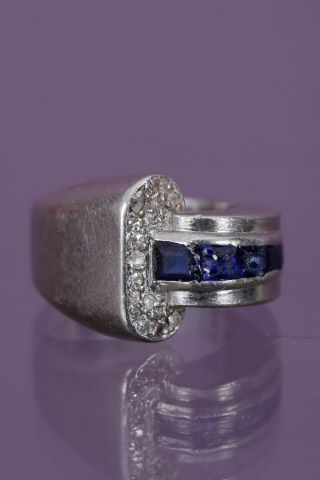 1 bague tank + 1 bracelet style Art deco