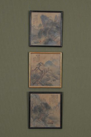 Chine 3 peintures sur soie