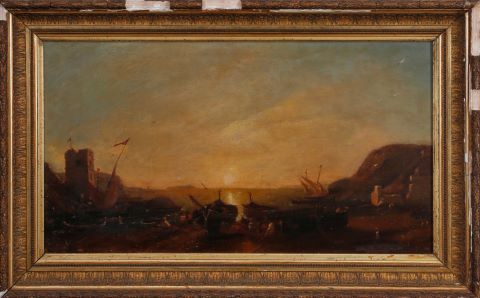 Coucher de soleil sur le port