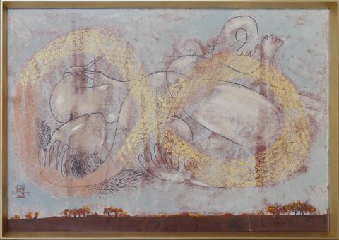 Li Shuang (née en 1957) Couple enlacé
