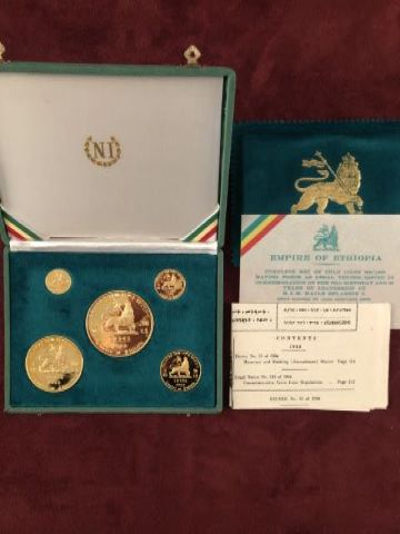 Coffret de pièces en or commémoratives