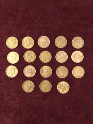 18 pièces de 20 francs dites Napoléon