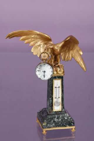 Thermomètre colonne de style Empire formant porte-montre