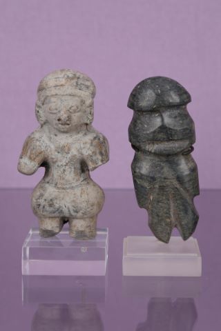 2 statuettes anthropomorphes