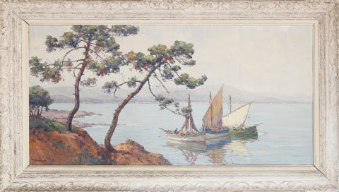 Bateaux de pêche dans la baie de Sainte-Maxime