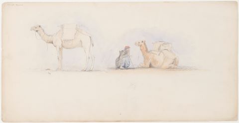 Attribué à John Gilbert (1817-1897) Chameaux...