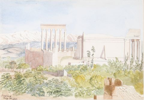 École anglaise du XIXe siècle Le Temple...