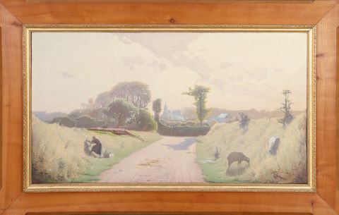 Henri Taurel (1843-1927) Paysage campagnard