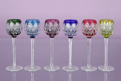 Service Florence, 6 verres à vin du Rhin
