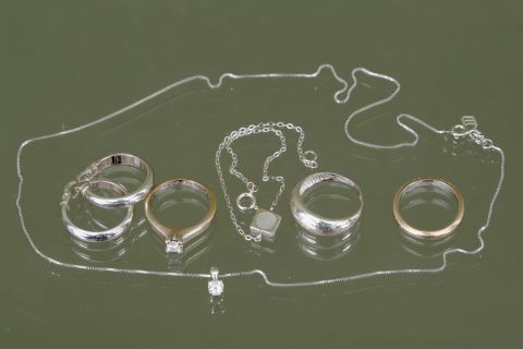 Ensemble en or gris 18K (750‰)