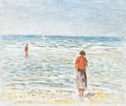 Femme au bord de la mer
