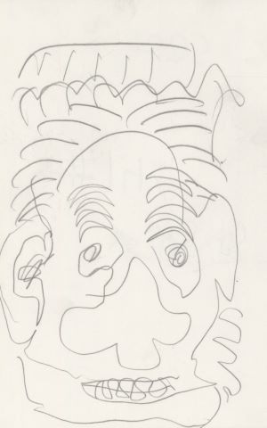 Josh Smith (né en 1976) Face drawing