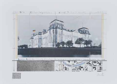 Wrapped Reichstag, projet for Berlin, Platz der Republik, Reichtag Platz…