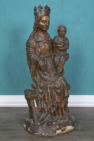 Importante Vierge à l’Enfant en majesté