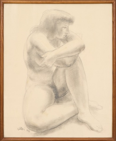 Femme nue assise
