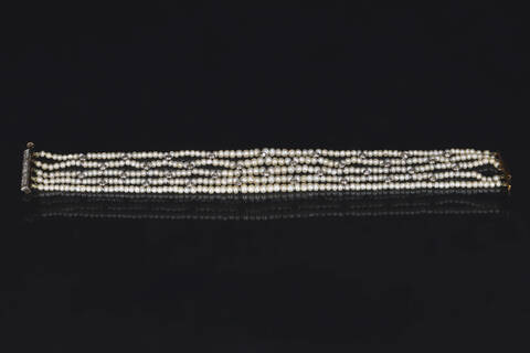 Bracelet à cinq rangs de perles