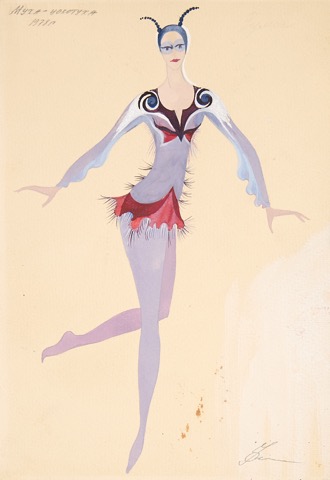 Projet de costume pour le ballet Му́ха-Цокоту́ха, Moukha-Tsokotoukha